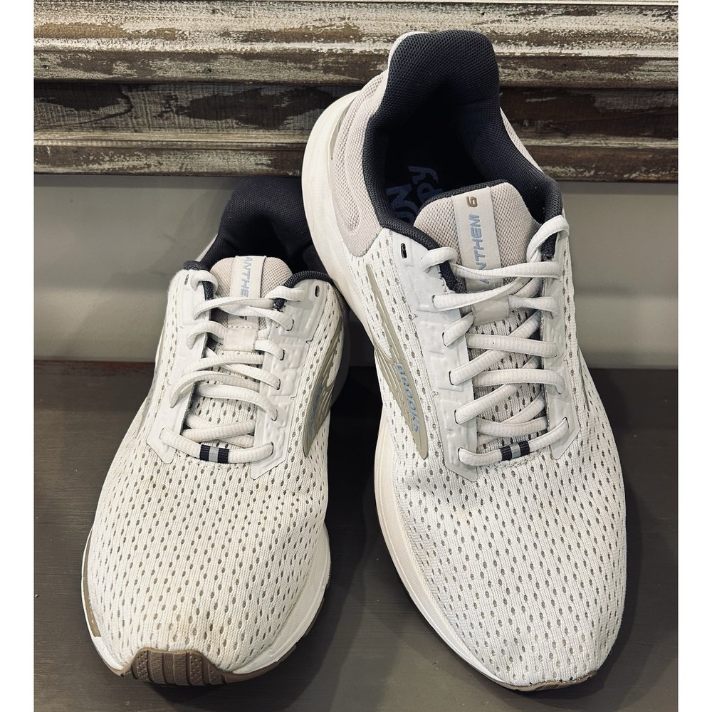 Brooks Women's Anthem 6 Neutral Sneaker‎ Coconut/Portabella/Iris Size 11